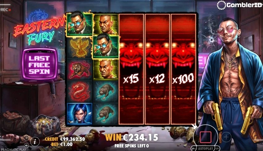 Eastern Fury Slot - Super Free Spins Feature