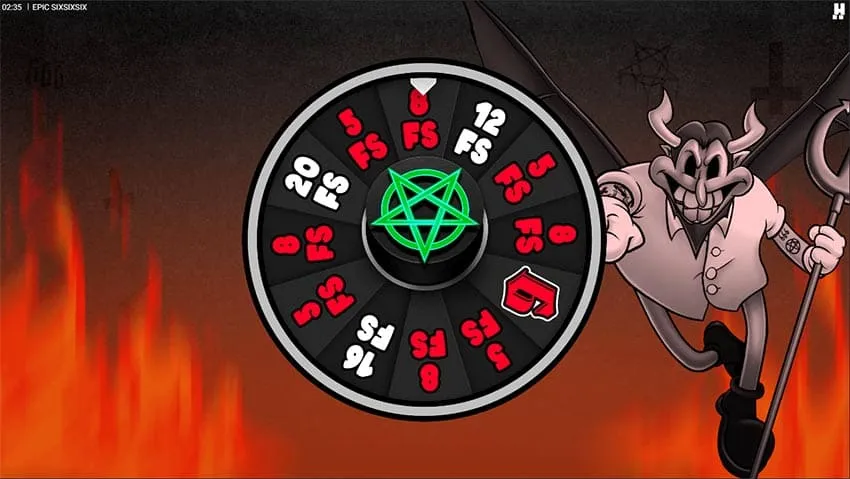 Epic SixSixSix Slot - Wicked Wheels Gamble Feature