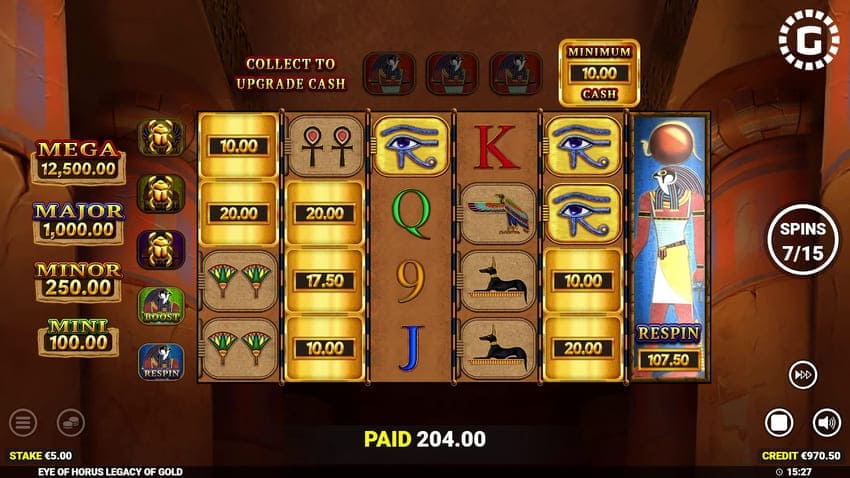 Eye of Horus Legacy of Gold Slot - Eye of Horus Spins