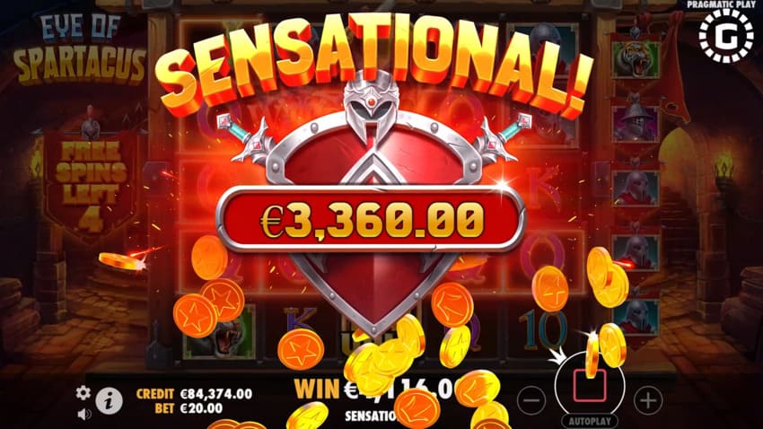 Eye of Spartacus - Big Win