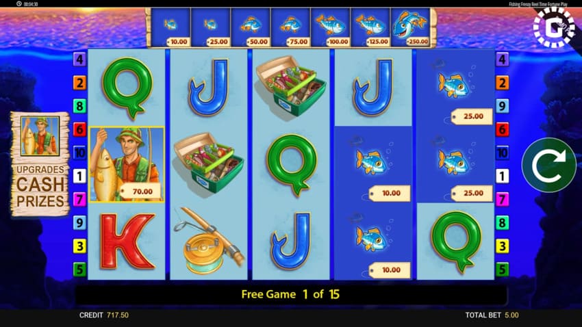 Fishin' Frenzy Reel Time Fortune Play - Free Spins