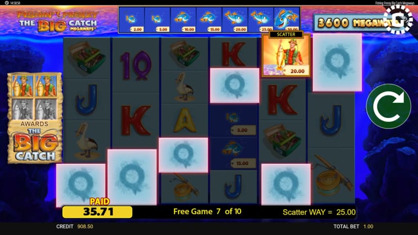 Fishin’ Frenzy The Big Catch Megaways - Free Spins