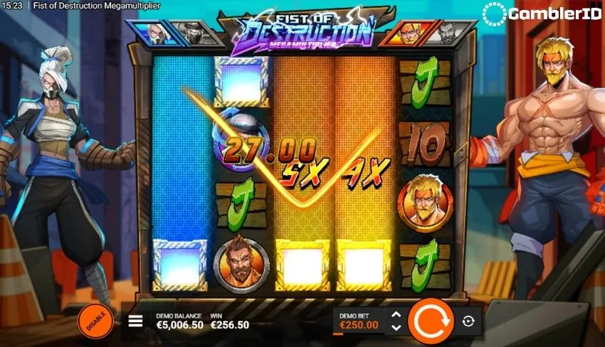Fist of Destruction Megamultiplier - 3 Full Wild Reels