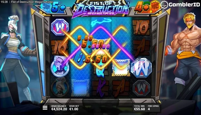 Fist of Destruction Megamultiplier - Ultimate Throwdown! Megamultiplier Bonus Game