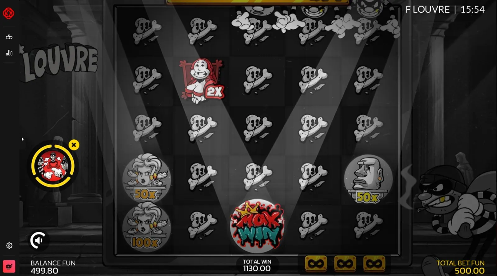 Max win symbol in the hold and spin game