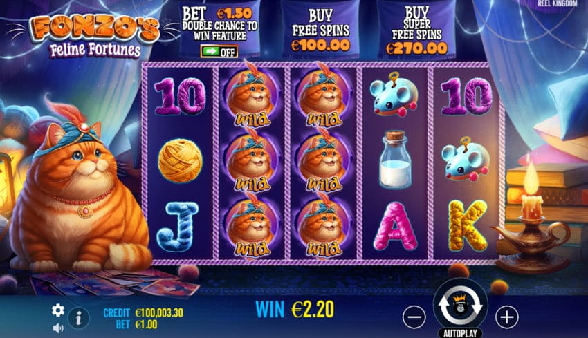 Wild Symbols Win - Fonzo's Feline Fortunes