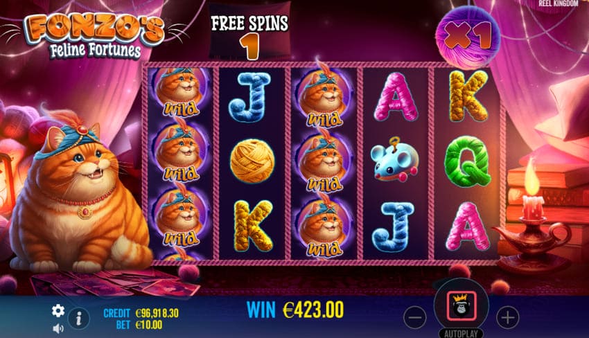 Free Spins Win - Fonzo's Feline Fortunes