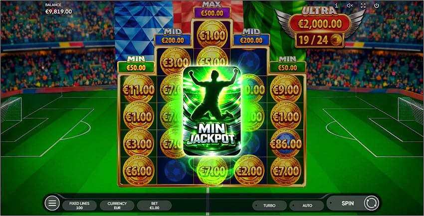 Football 2026 - Mini Jackpot WIn Screen