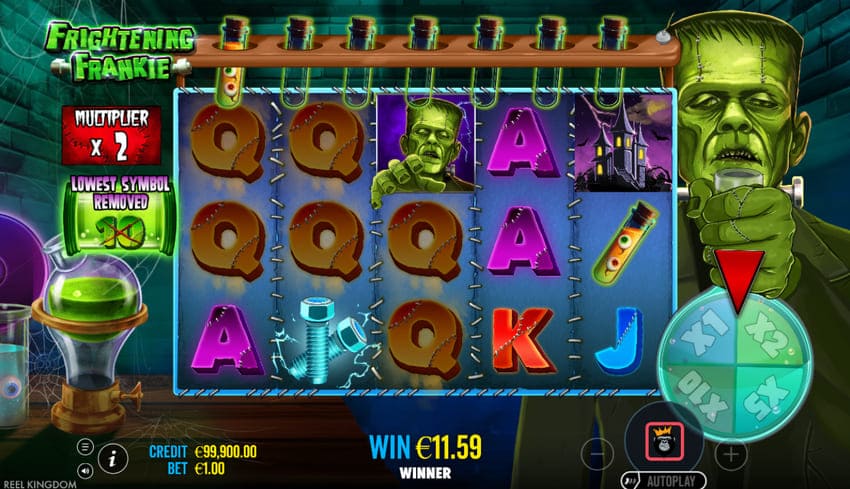 Free Spins Feature - Frightening Frankie Slot