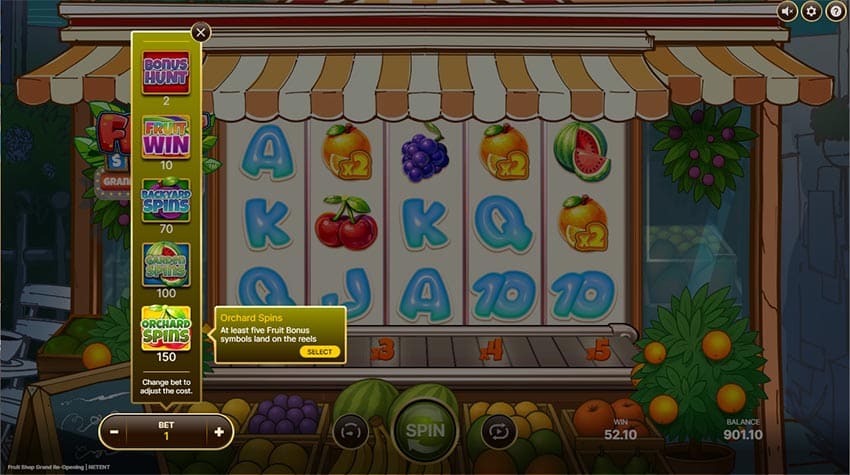 Fruit Shop Grand Re-Opening Slot - Bonus Buy Options