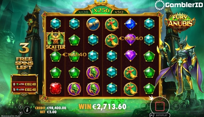 Fury of Anubis Slot - Free Spins Bonus