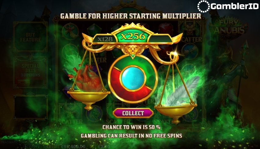 Gamble Feature for Higher Starting Multiplier