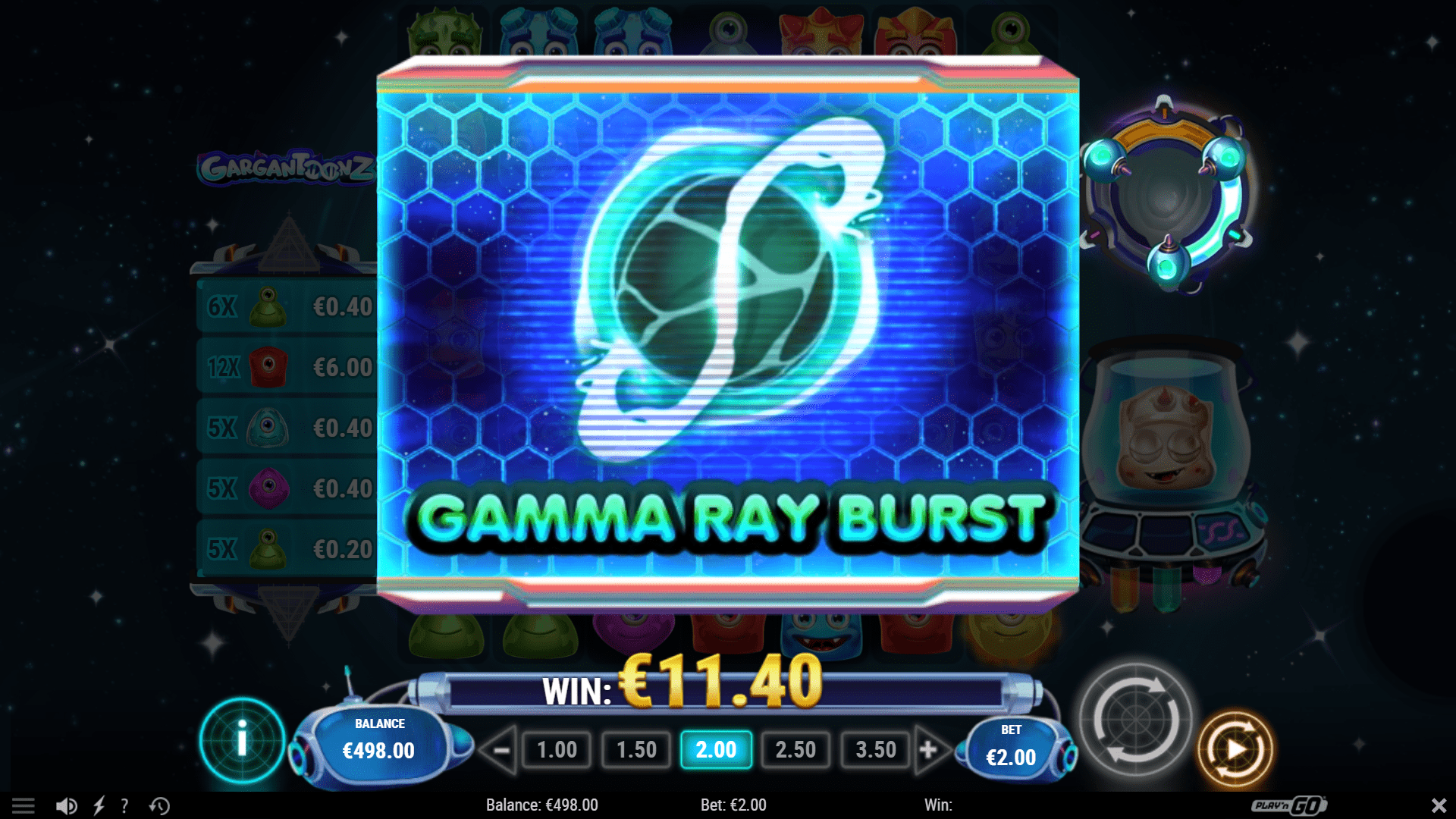 Gargantoonz Slot - Gamma Ray Burst Feature