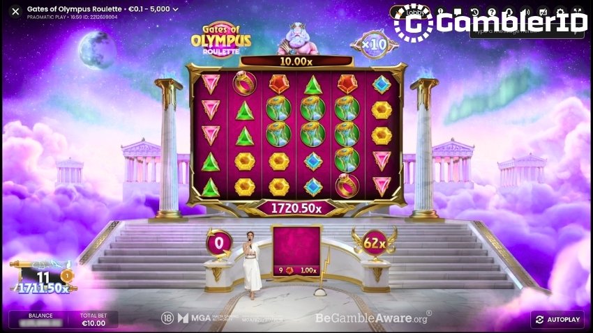 Roulette Bonus Game in Free Spins mode of the Original Version of the Slot