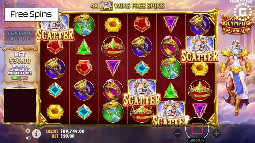 Gates of Olympus Super Scatter Slot - Scatter Symbols