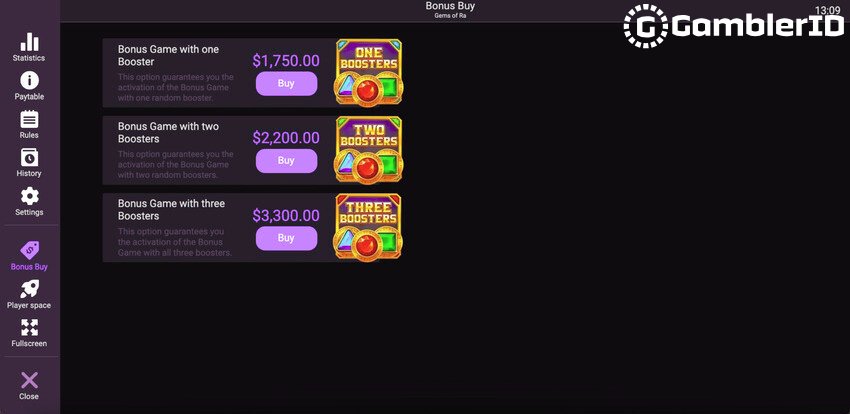 Gems of Ra Slot - Buy Feature