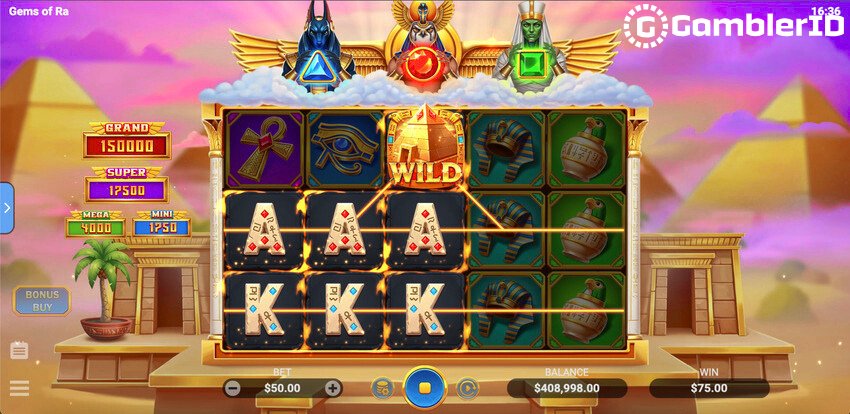 Gems of Ra Slot - Base Game