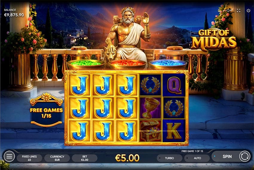 Gift of Midas Slot - Free Spins Game Going With Stacked Symbols