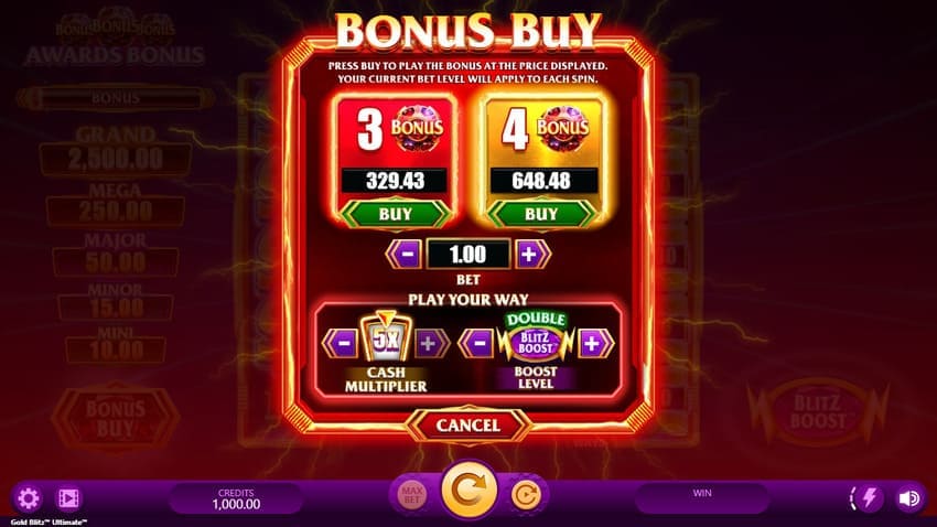 Bonus Buy - Gold Blitz Ultimate Slot