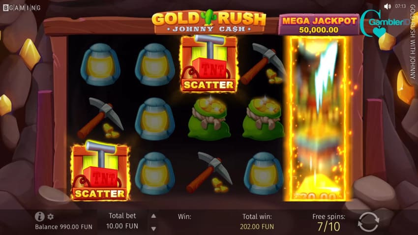 Gold Rush with Johnny Cash - Free Spins