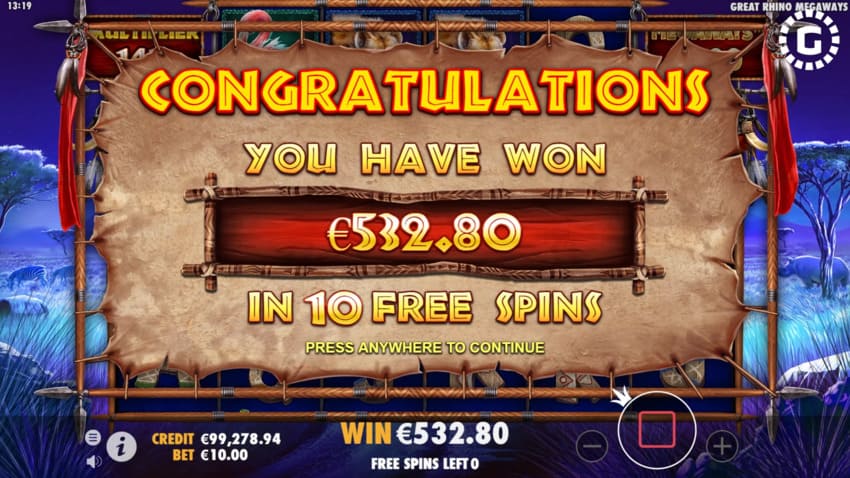 Great Rhino Megaways™ - Big Win