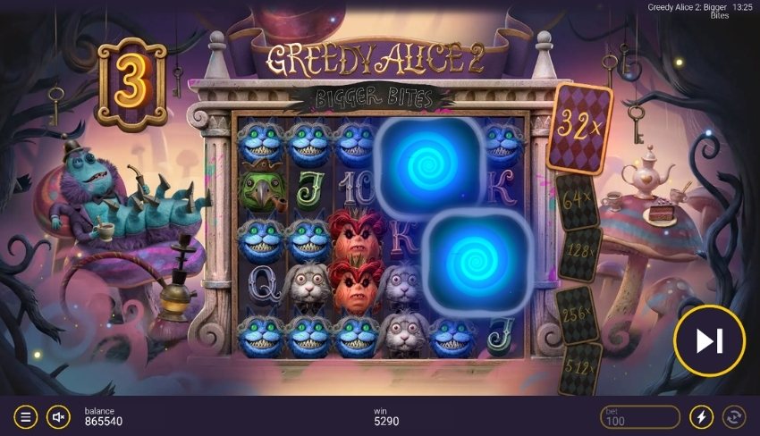 Greedy Alice 2: Bigger Bites Slot - Barrage Feature