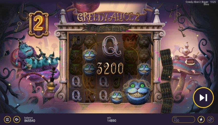 Greedy Alice 2: Bigger Bites Slot - Free Spins Feature