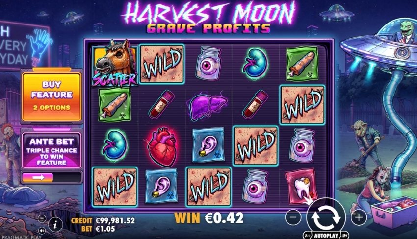Harvest Moon Grave Profits Slot - Random Wild Feature