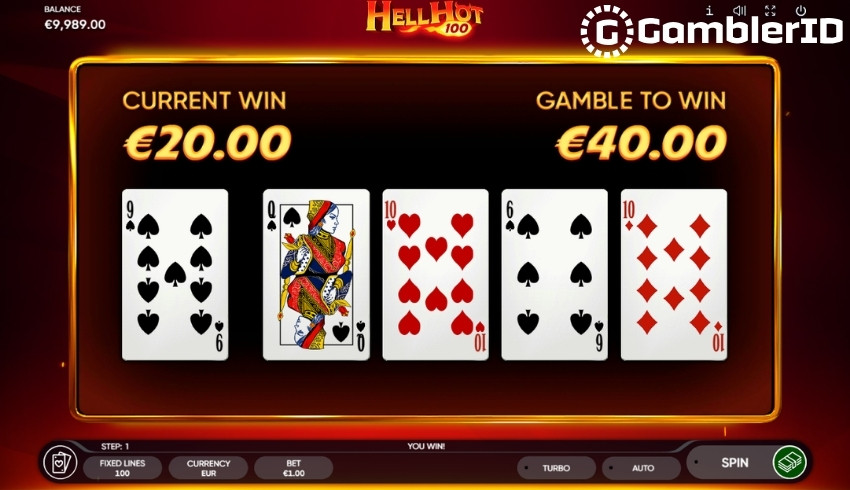 Hell Hot 100 Slot - Gamble Feature