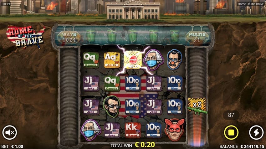 Wild Launch Button - Home of the Brave Slot