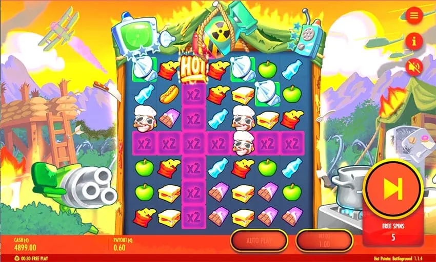 Free spins in the Hot Potato Battleground