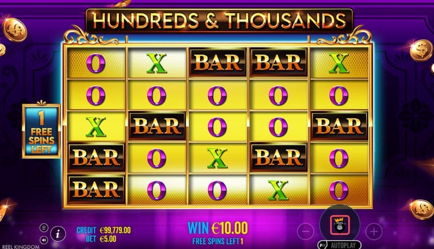 Hundreds and Thousands - Free Spins Feature