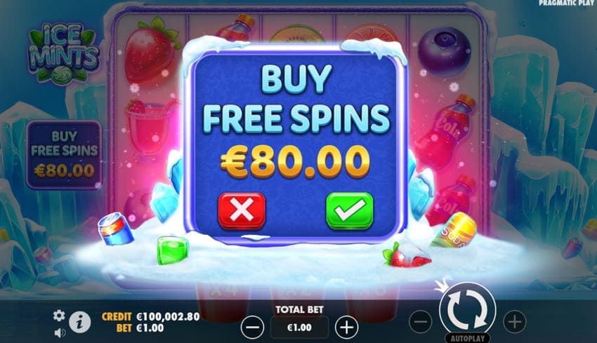 Buy Free Spins Feature - Ice Mints Slot