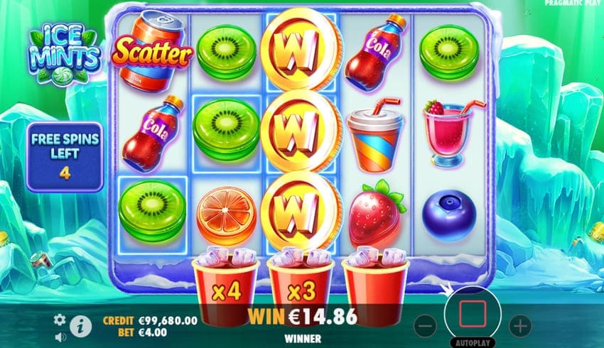 Free Spins Screenshot - Ice Mints Slot