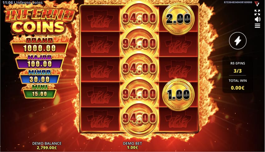 Inferno Coins: Ultimate - Lucky Riches Feature