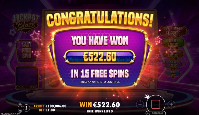 Total Win FS Bonus