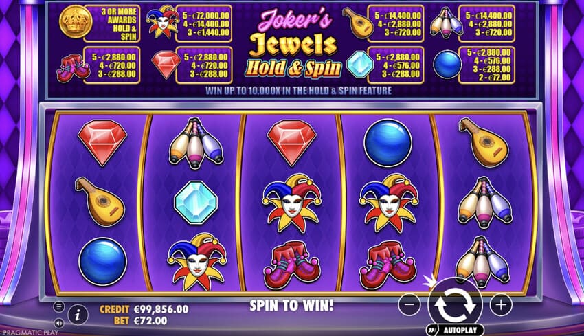 Joker&rsquo;s Jewels Hold & Spin - Base Game