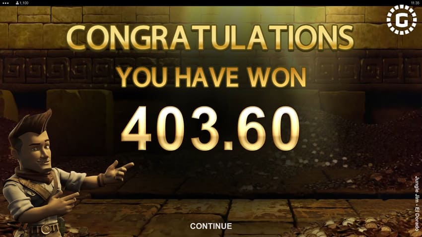 Jungle Jim El Dorado - Big Win