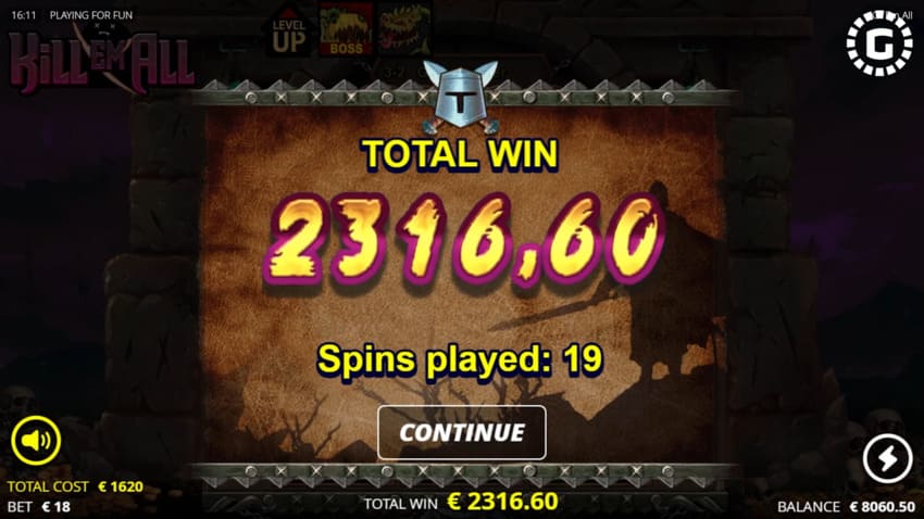 Kill Em All - Big Win