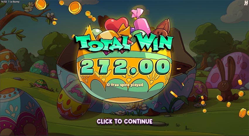 Total win of bonus game