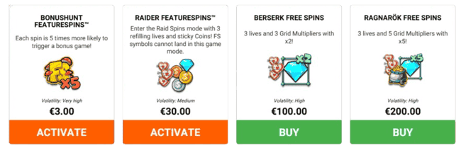 Bonus Buy Options - Le Viking