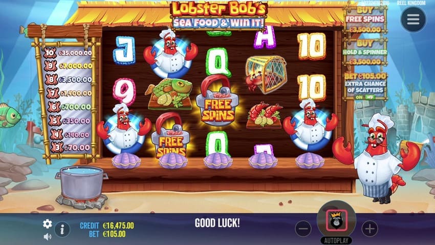Demo Mode - Lobster Bob’s Sea Food and Win It