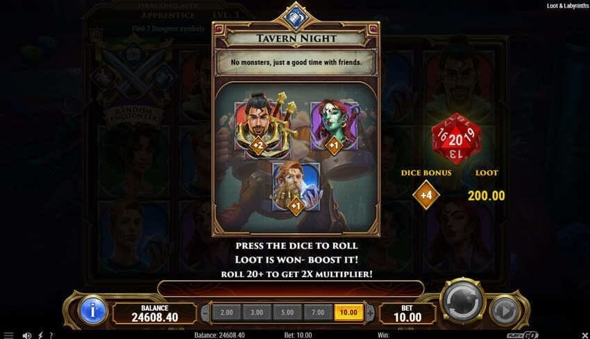 Tavern Night - Loot and Labyrinths Slot