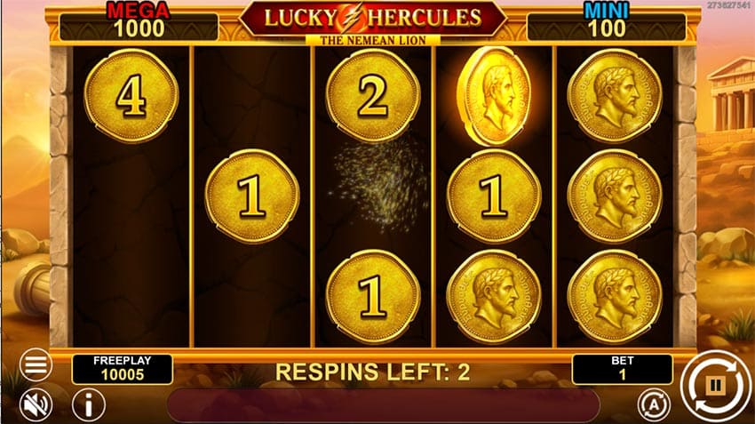 Lucky Hercules Hold And Win - Hold and Win Bonus Feature
