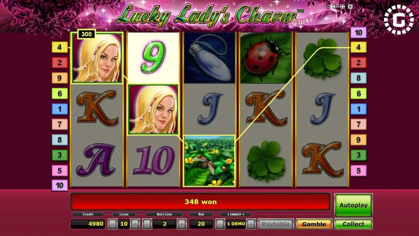 Lucky Lady's Charm deluxe 6 - Free Spins