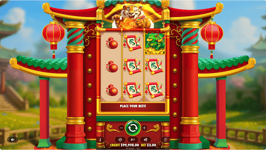 Lucky Tiger Gold slot - main game view on desktop