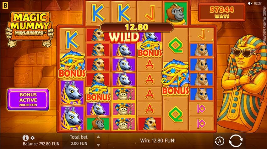 Buy Bonus screen in Magic Mummy Megaways - direct Free Spins access