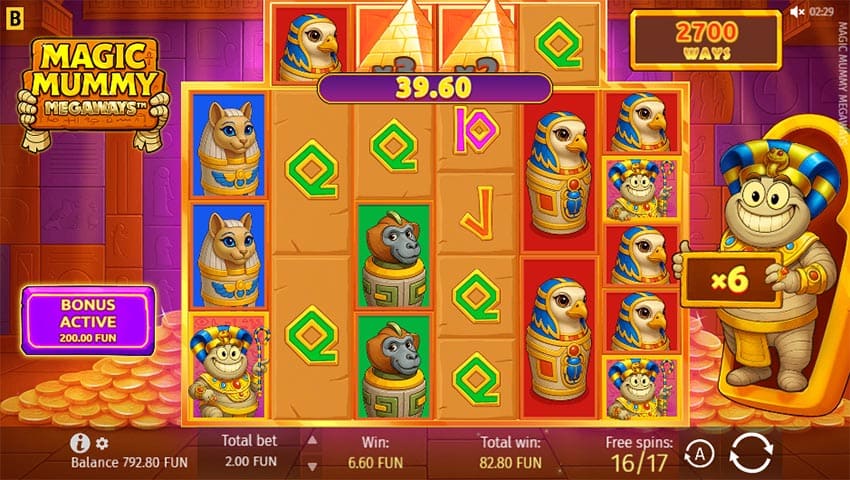 Multiplier Wilds in action during Free Spins round