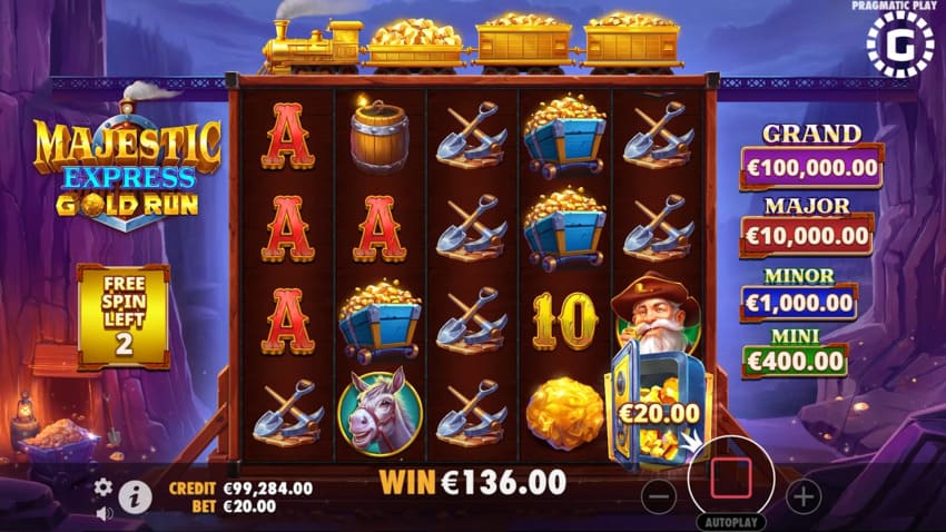 Majestic Express Gold Run - Free Spins