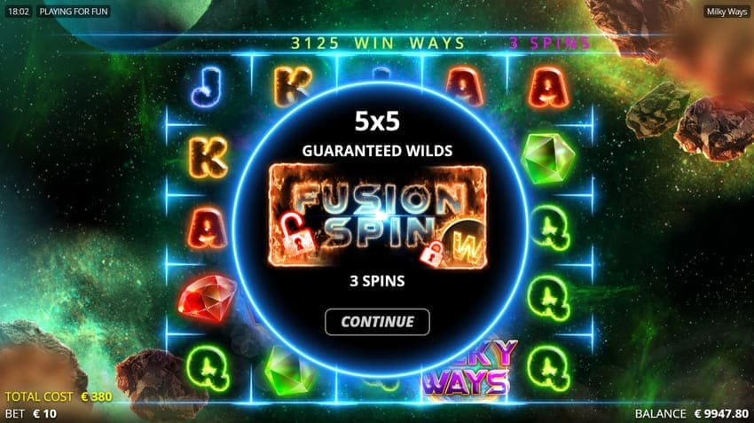 Free Spins Intro - Milky Ways